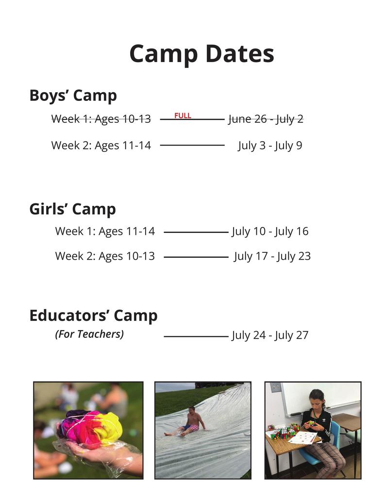 Camp Dates